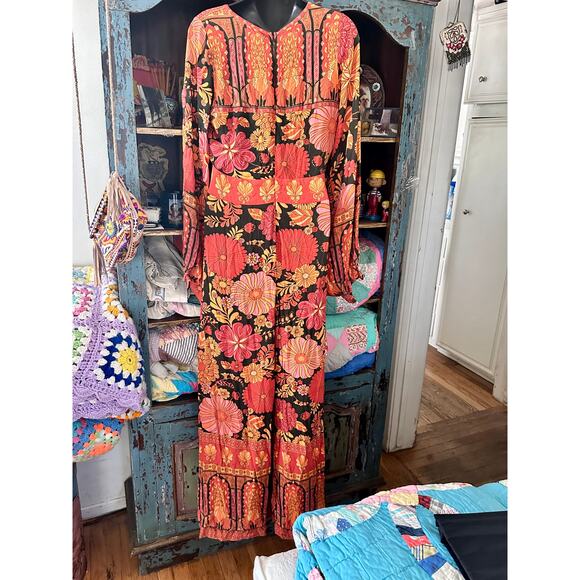 NINE LIVES BAZAAR AUSTRALIA FLORAL HIPPIE BOHO PRINT JUMPSUIT S - Picture 9 of 10